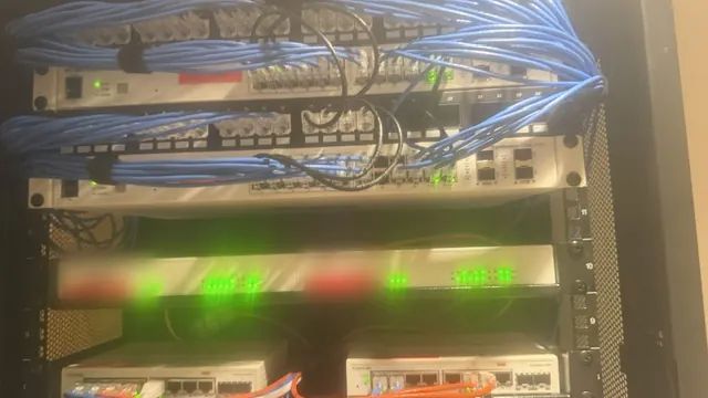 A client network rack we installed, with neatly managed cabling